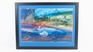 George Bartell Shelby American Cobra Glass Framed Painting 1